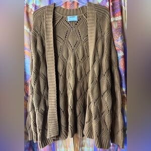 Brown Cable Knit Cardigan ✨